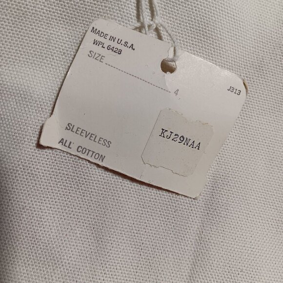 4T Vintage 1960's Girls Shirt Sleeveless Mod Red/White JEANIE Top NEW NWD TAGS D - Picture 6 of 9